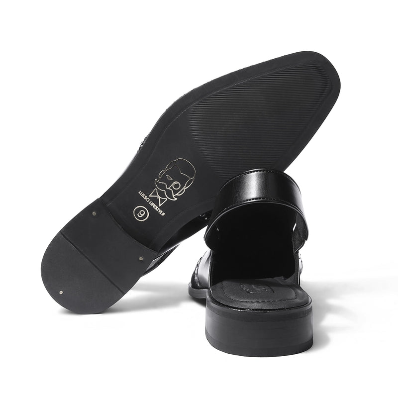 Noiran - Black Rivet Sandal
