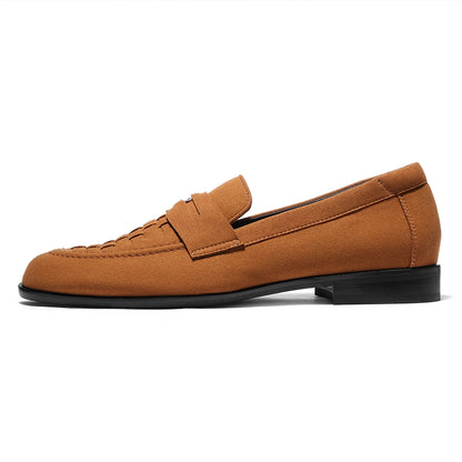 Luigi - Cognac Tan Suede Penny Loafer