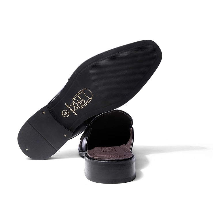 Marlen - Black Suede Mule