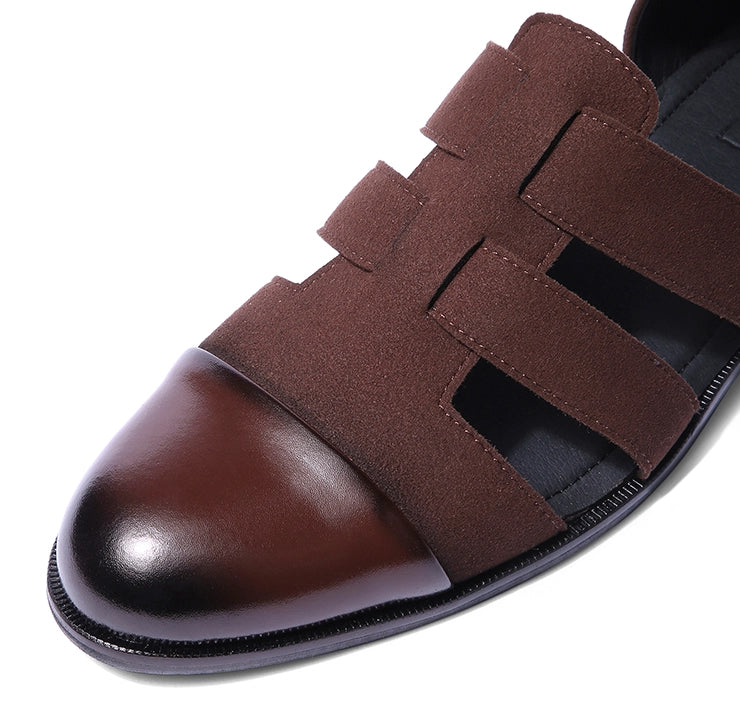 Veyra - Brown Suede Sandals
