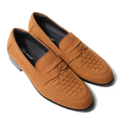 Luigi - Cognac Tan Suede Penny Loafer