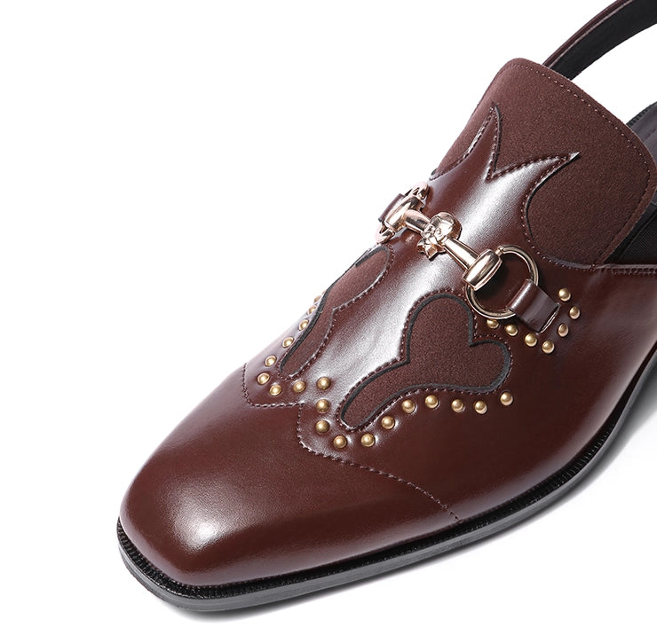 Reva - Dark Tan Rivet Sandal