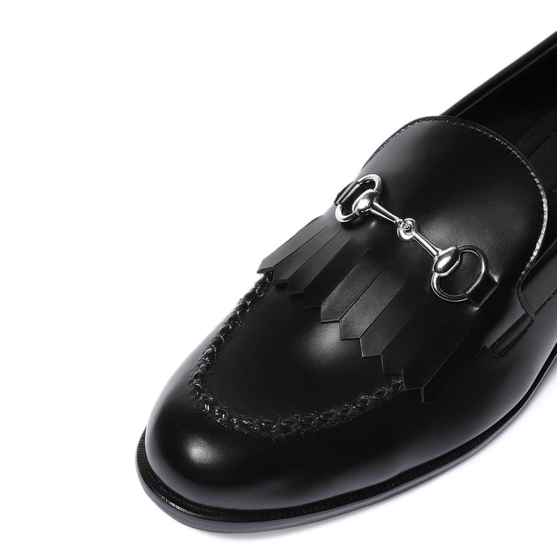 Gustoso 2.0 Black Horsebit Loafers