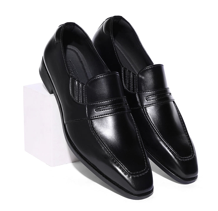 Dayton - Lazyman Black Penny Loafers