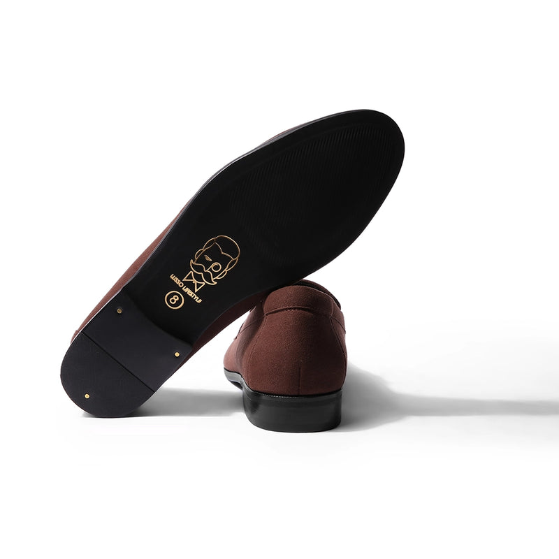Luigi - Brown Suede Penny Loafer