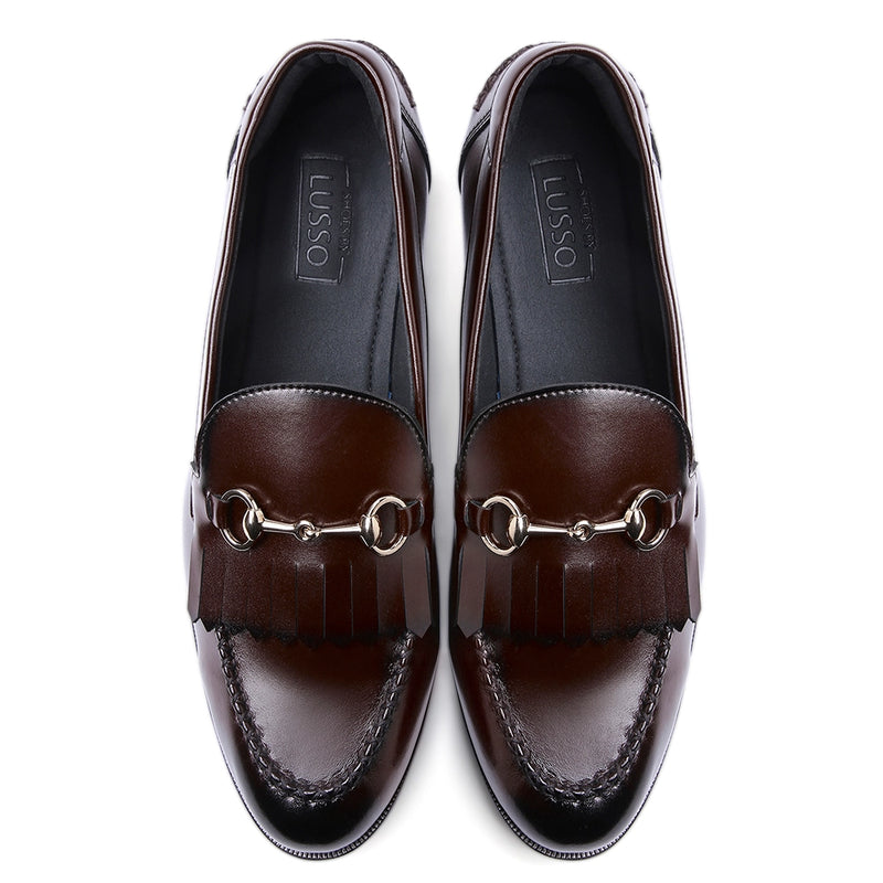Gustoso 2.0 Dark Tan Horsebit Loafers