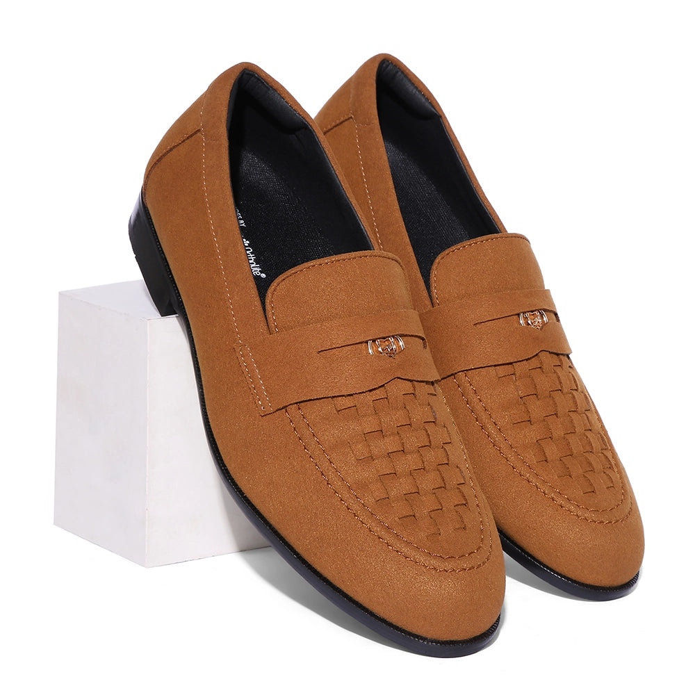 Luigi - Cognac Tan Suede Penny Loafer