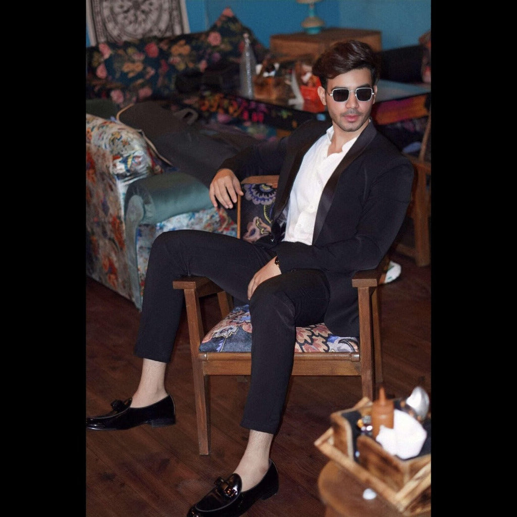 Catherine Black Tuxedo Slip-On - By Lusso