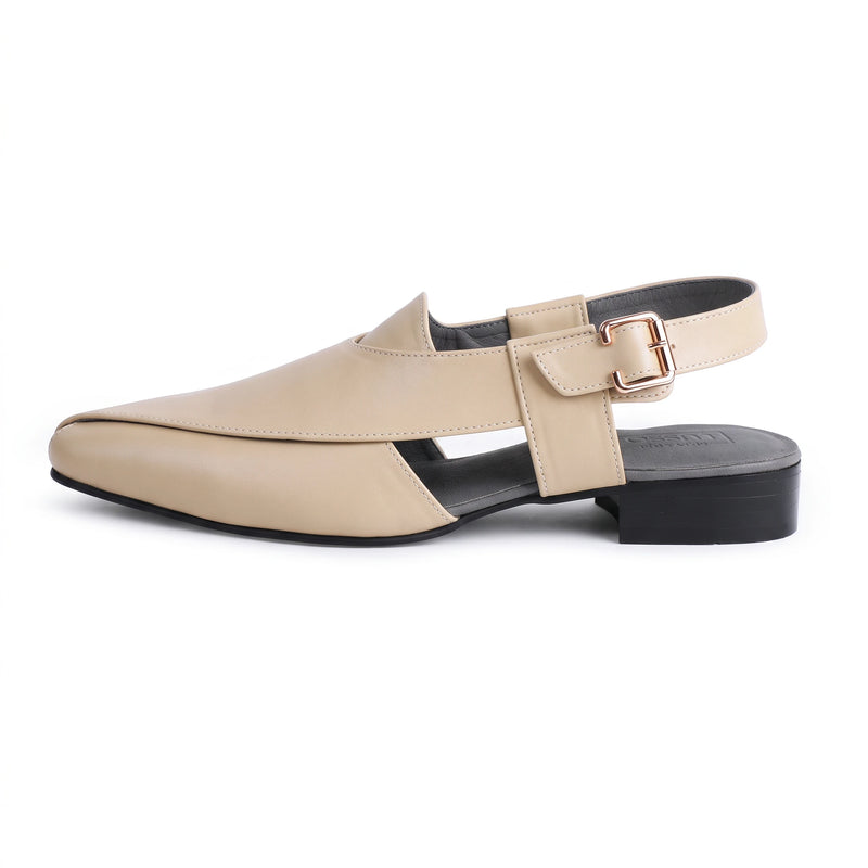 Peshawar | Moroccan Beige Pathani Sandal