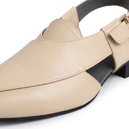 Peshawar | Moroccan Beige Pathani Sandal