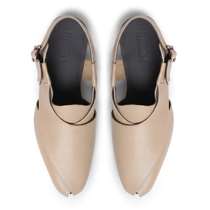 Peshawar | Moroccan Beige Pathani Sandal