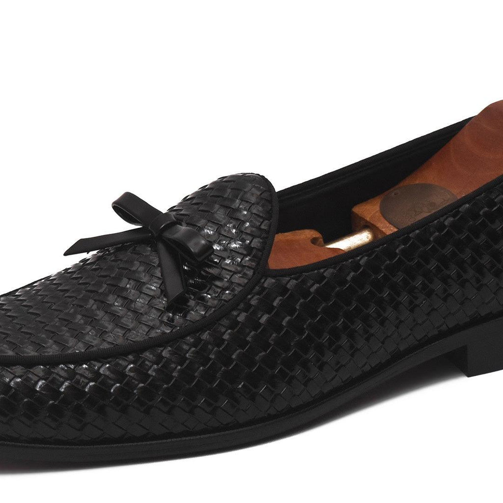 HAMMEL - BLACK KNOT SLIP-ON - By Lusso