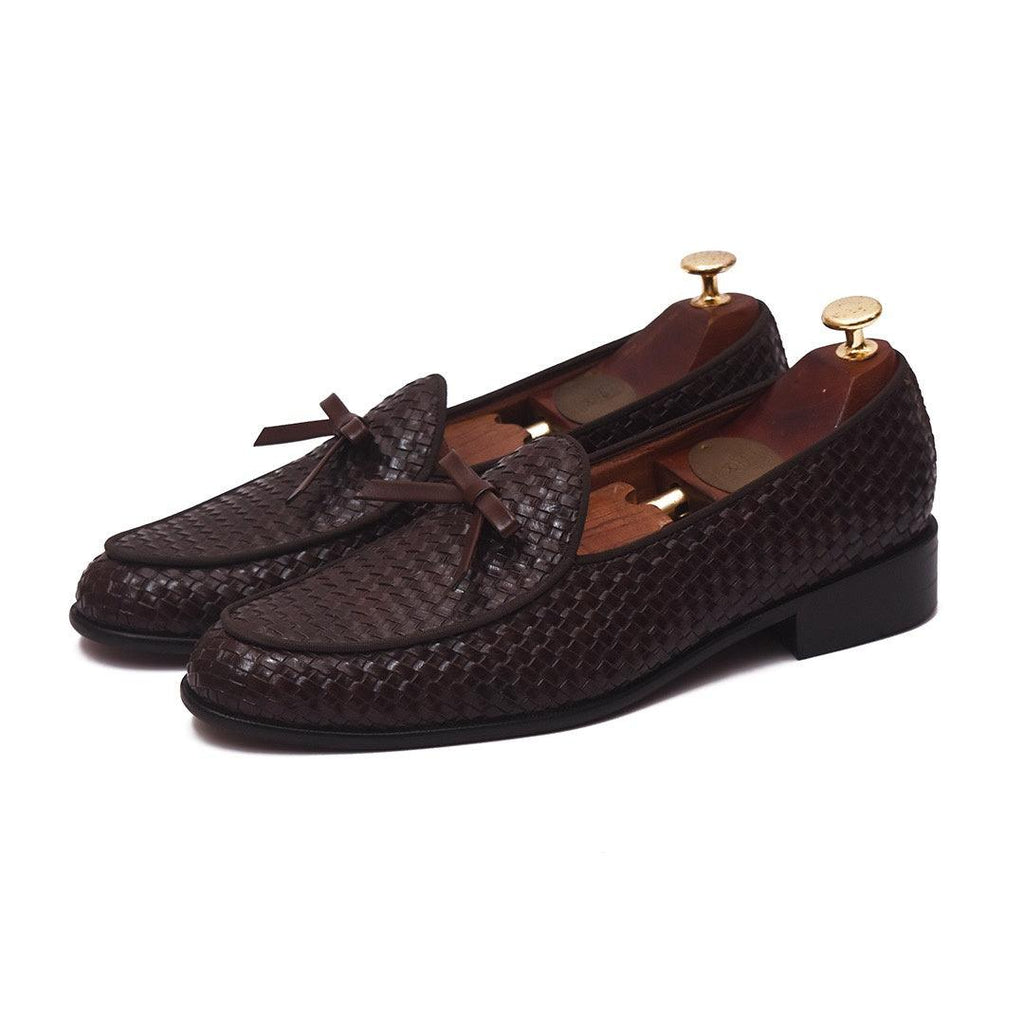 HAMMEL - BROWN KNOT SLIP-ON - By Lusso