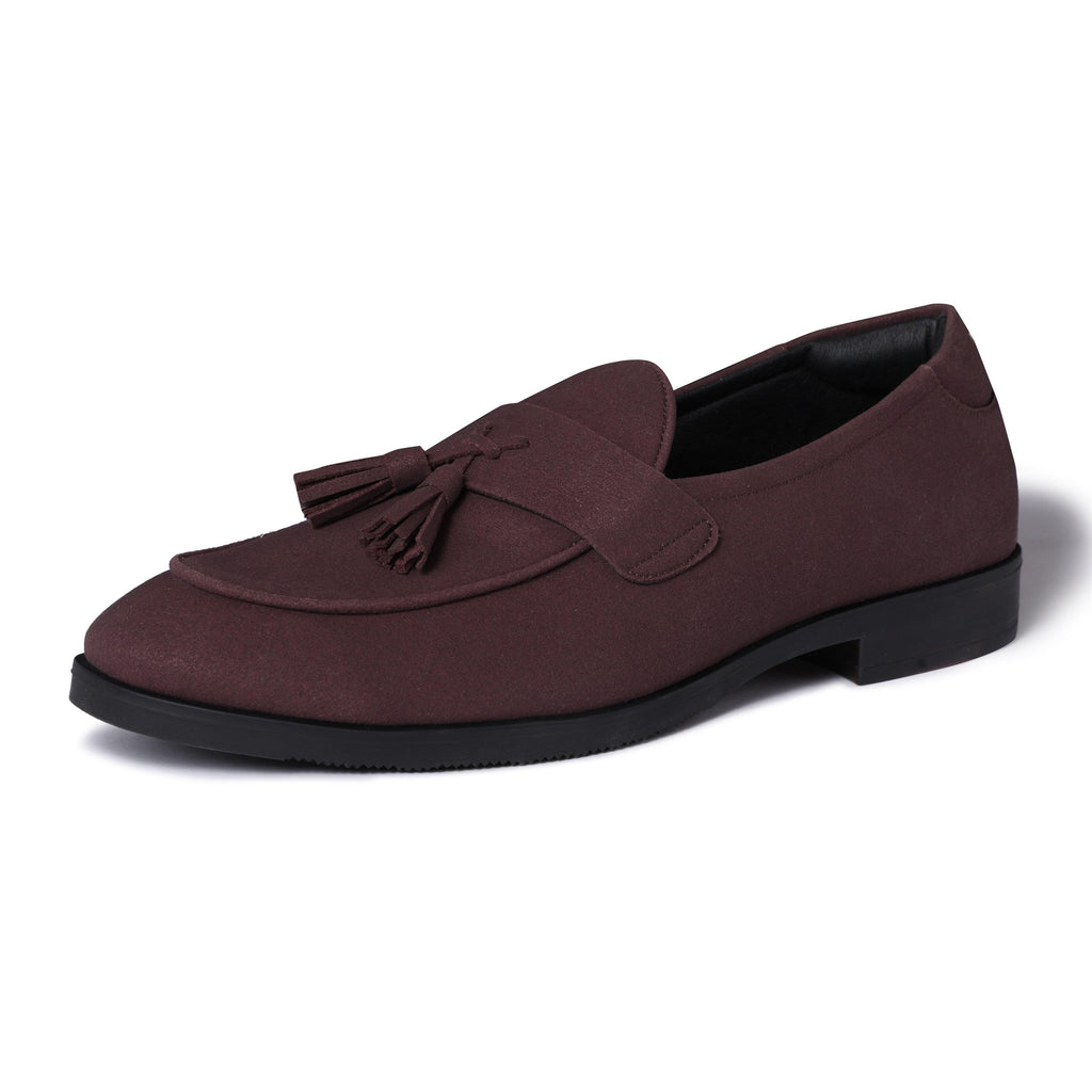 El Moho - Wine Suede Tassel Slip-On - By Lusso