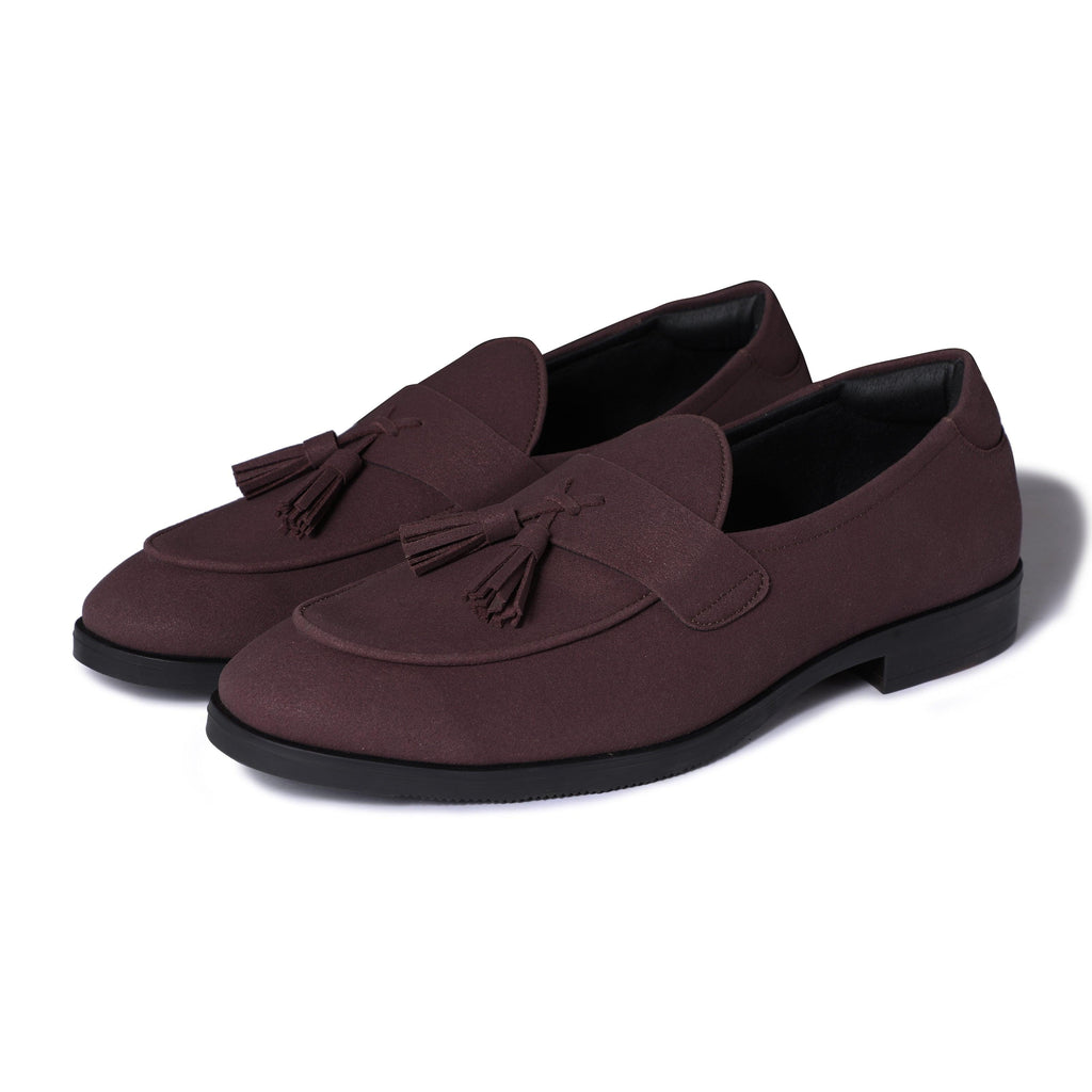 El Moho - Wine Suede Tassel Slip-On - By Lusso
