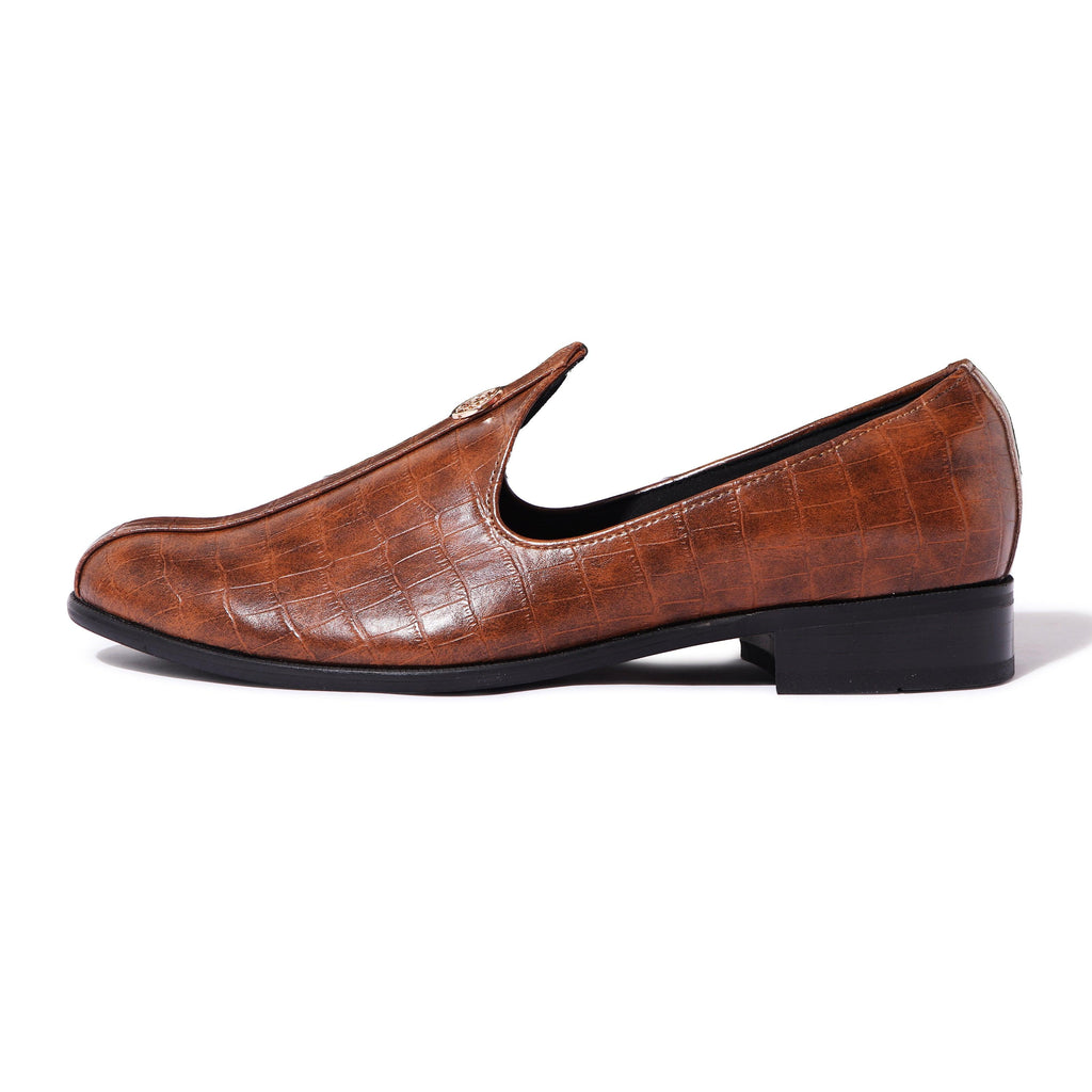 Elis - Brushoff Tan Croco Signature Mojdi - By Lusso