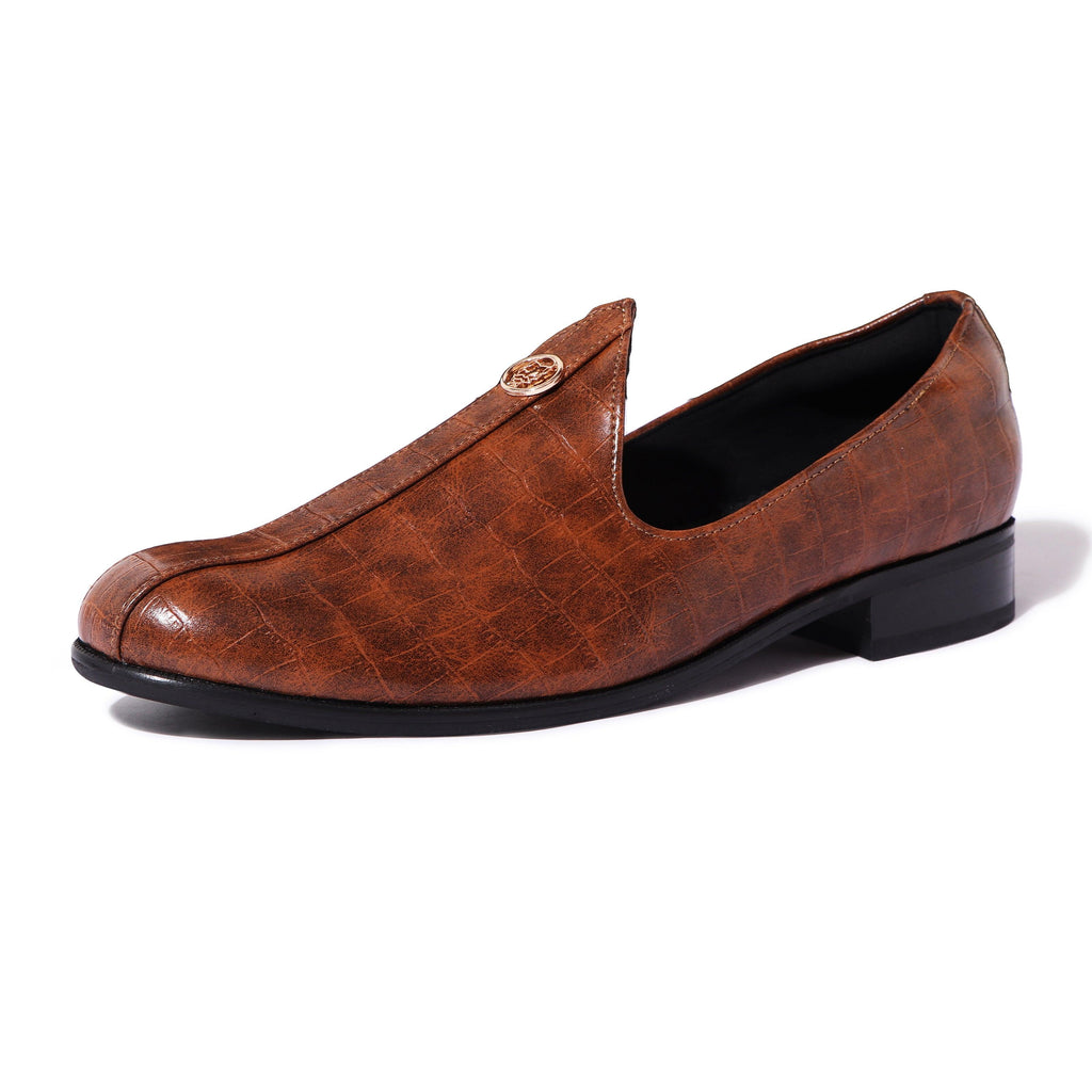 Elis - Brushoff Tan Croco Signature Mojdi - By Lusso