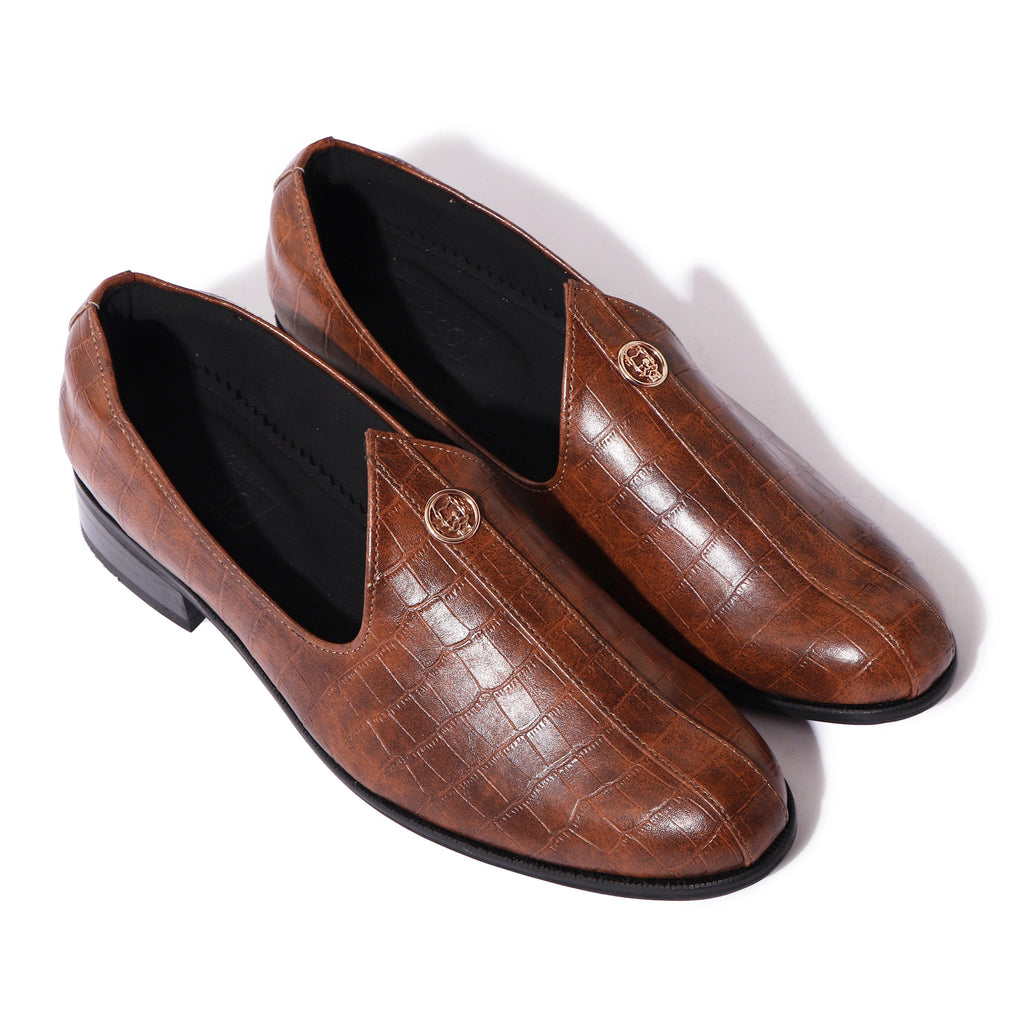 Elis - Brushoff Tan Croco Signature Mojdi - By Lusso