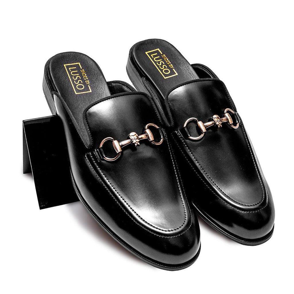 JORAH - BLACK HORSEBIT MULES - By Lusso