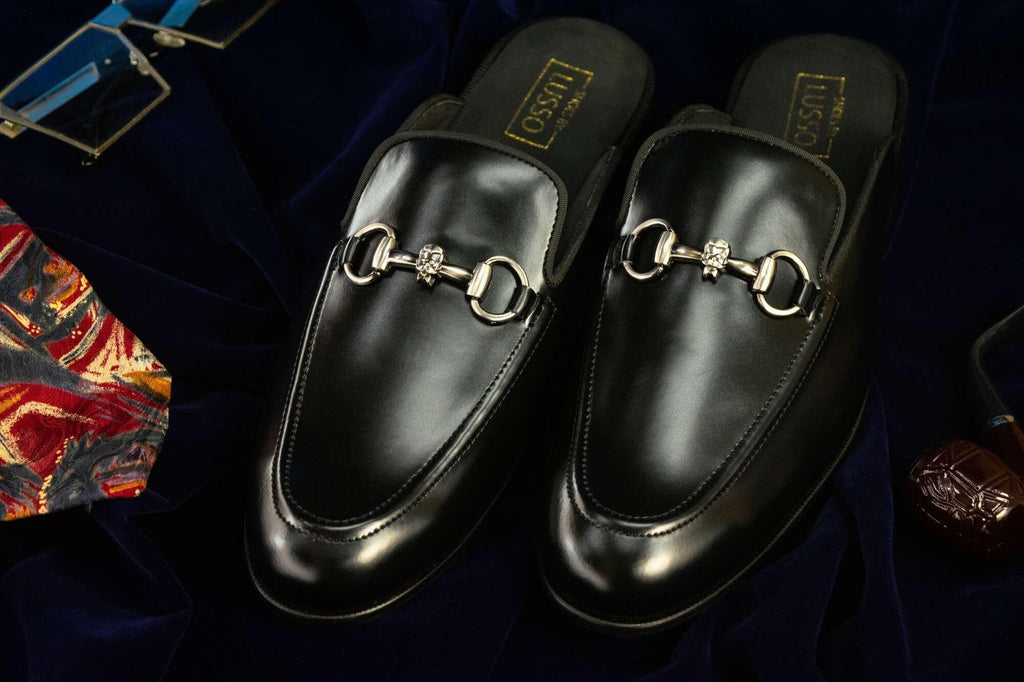 JORAH - BLACK HORSEBIT MULES - By Lusso