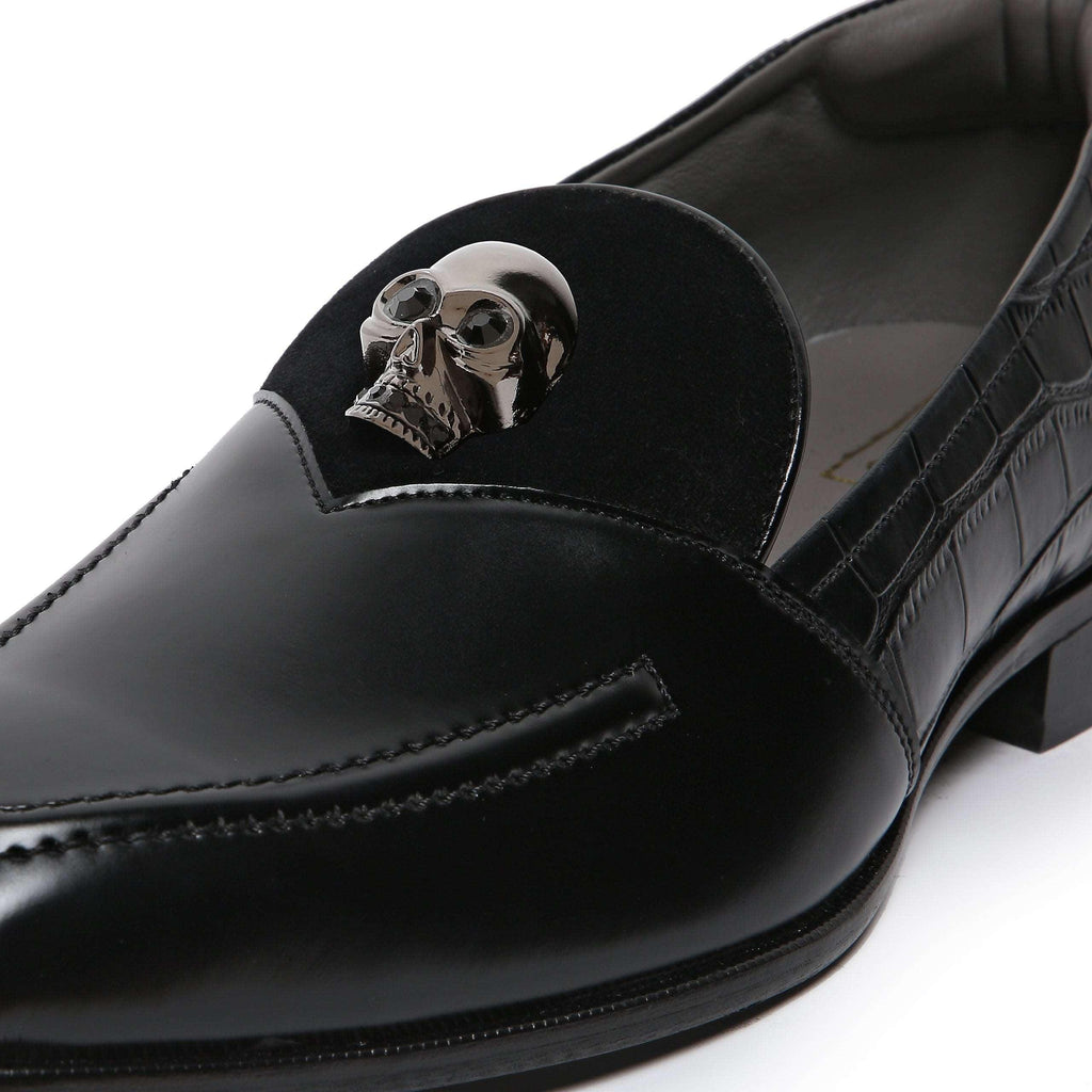 KANE | METALLIC SKULL SLIP-ON - By Lusso