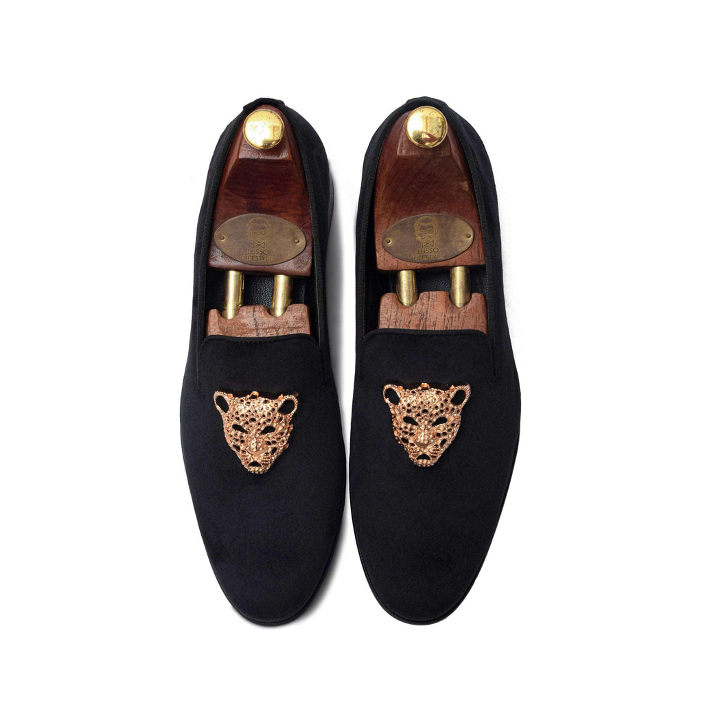 LEOPOLD | BLACK VELVET SLIP-ON - By Lusso