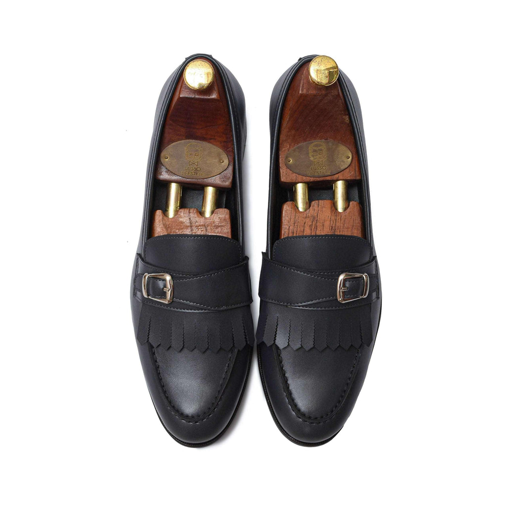 LOCATELLI | OCEAN GREY FRINGE SLIP-ON - By Lusso