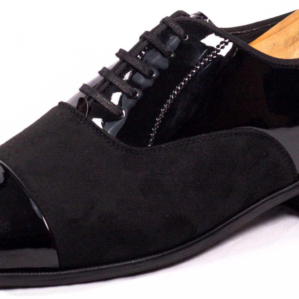 Ludeca Black Patent/Suede Lace Up - By Lusso