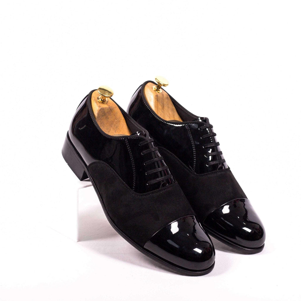 Ludeca Black Patent/Suede Lace Up - By Lusso