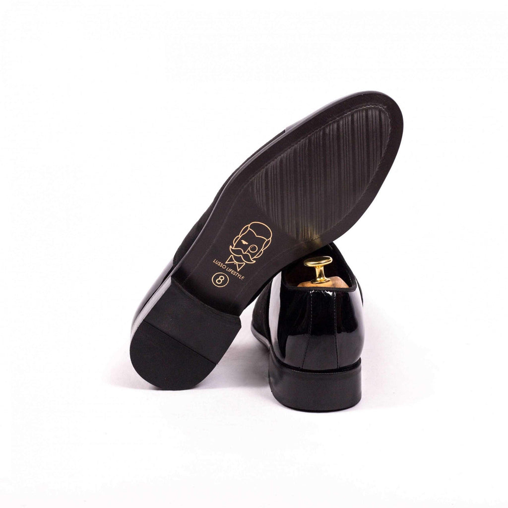 Ludeca Black Patent/Suede Lace Up - By Lusso