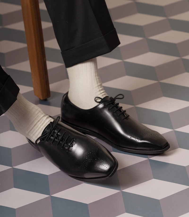 Aiden Black Brogue Lace-Up