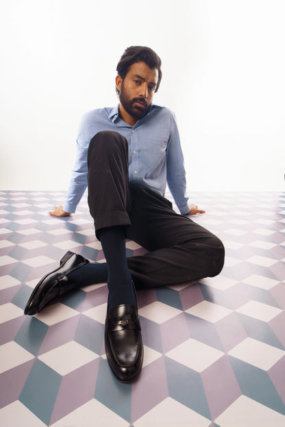 Elbono- Black Penny Slip On