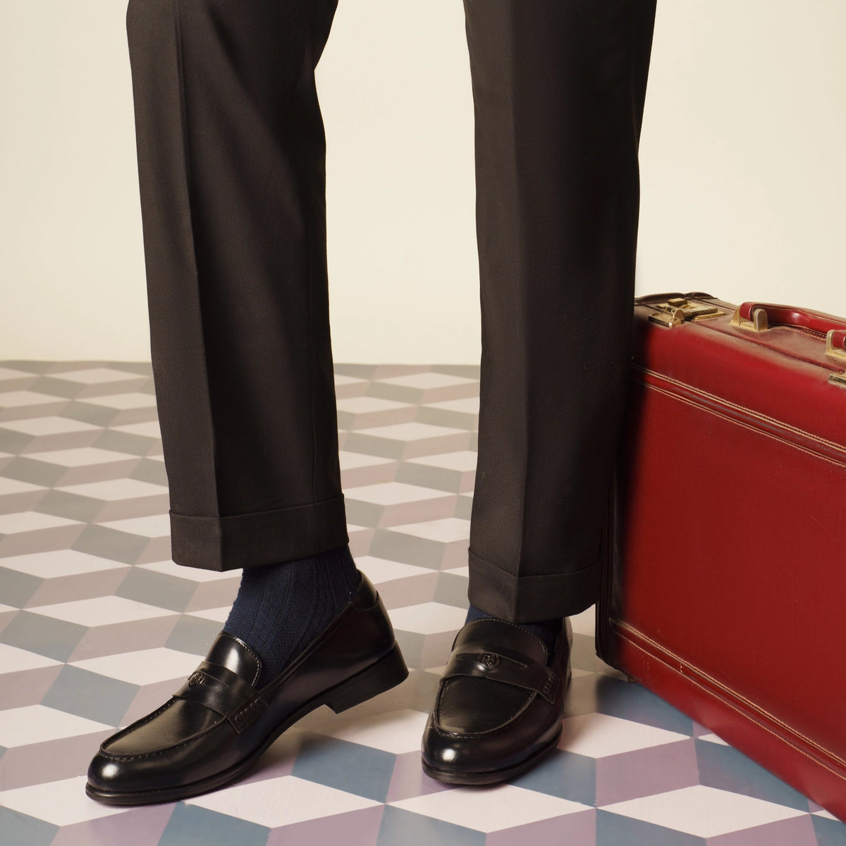 Elbono- Black Penny Slip On