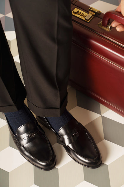 Elbono- Black Penny Slip On