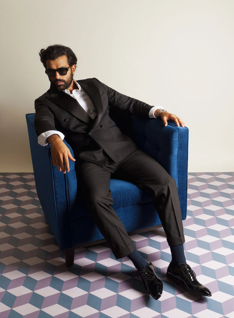 Merlin - Black Patent Oxford Lace-Up