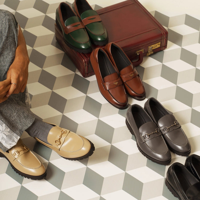 Matthew Featherlite - Beige Horsebit Loafers