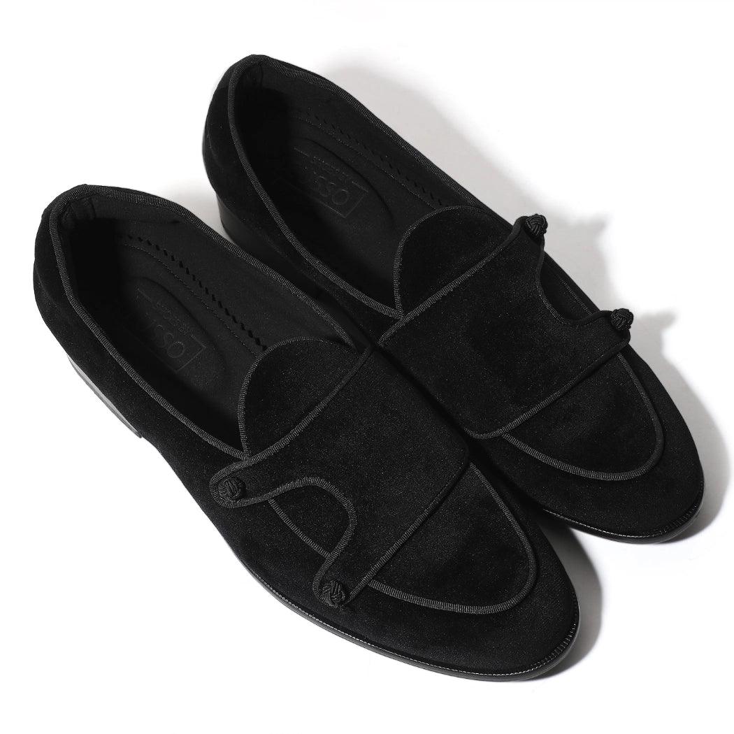 Frederick - Black Velvet Double Monk