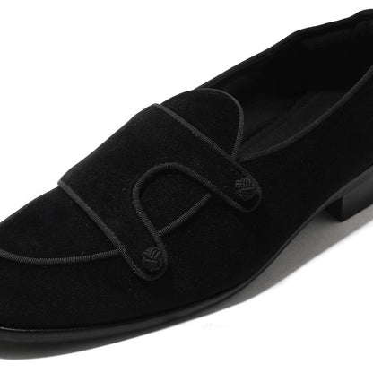 Frederick - Black Velvet Double Monk