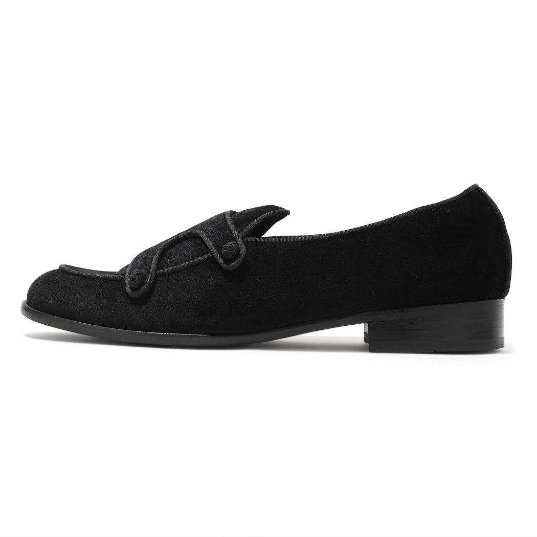 Frederick - Black Velvet Double Monk