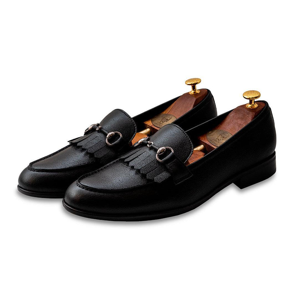 MONTLE - BLACK HORSEBIT SLIP-ON - By Lusso