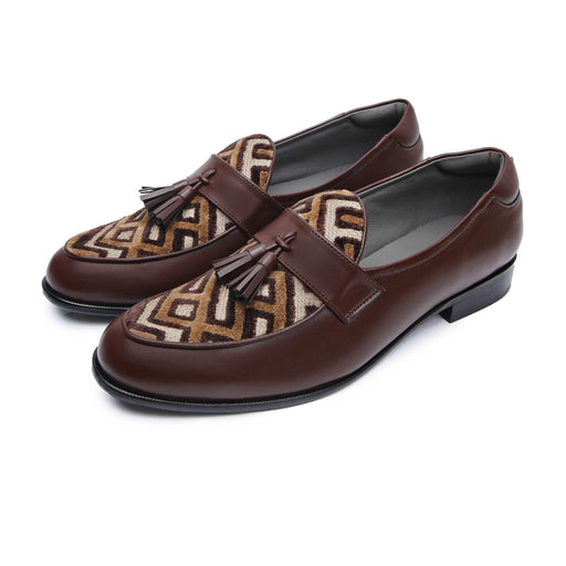 MUSK | DARK TAN TASSEL SLIP-ON - By Lusso