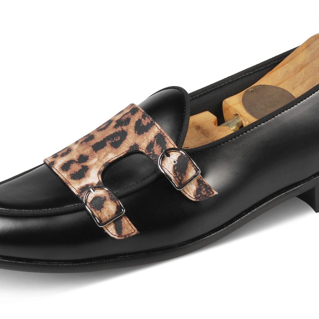 PANTHERA - BLACK LEOPARD DOUBLE MONK - By Lusso