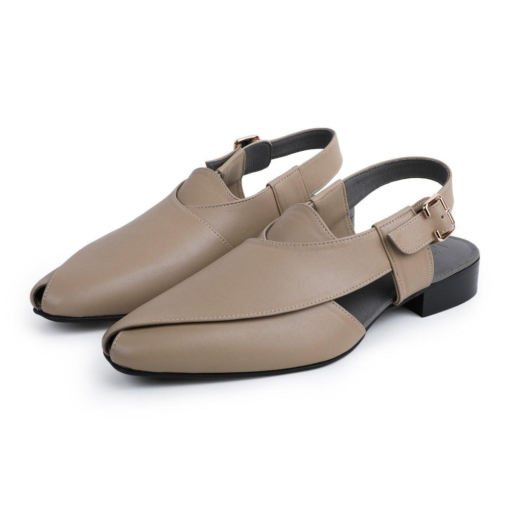 Peshawar | Moroccan Beige Pathani Sandal - By Lusso