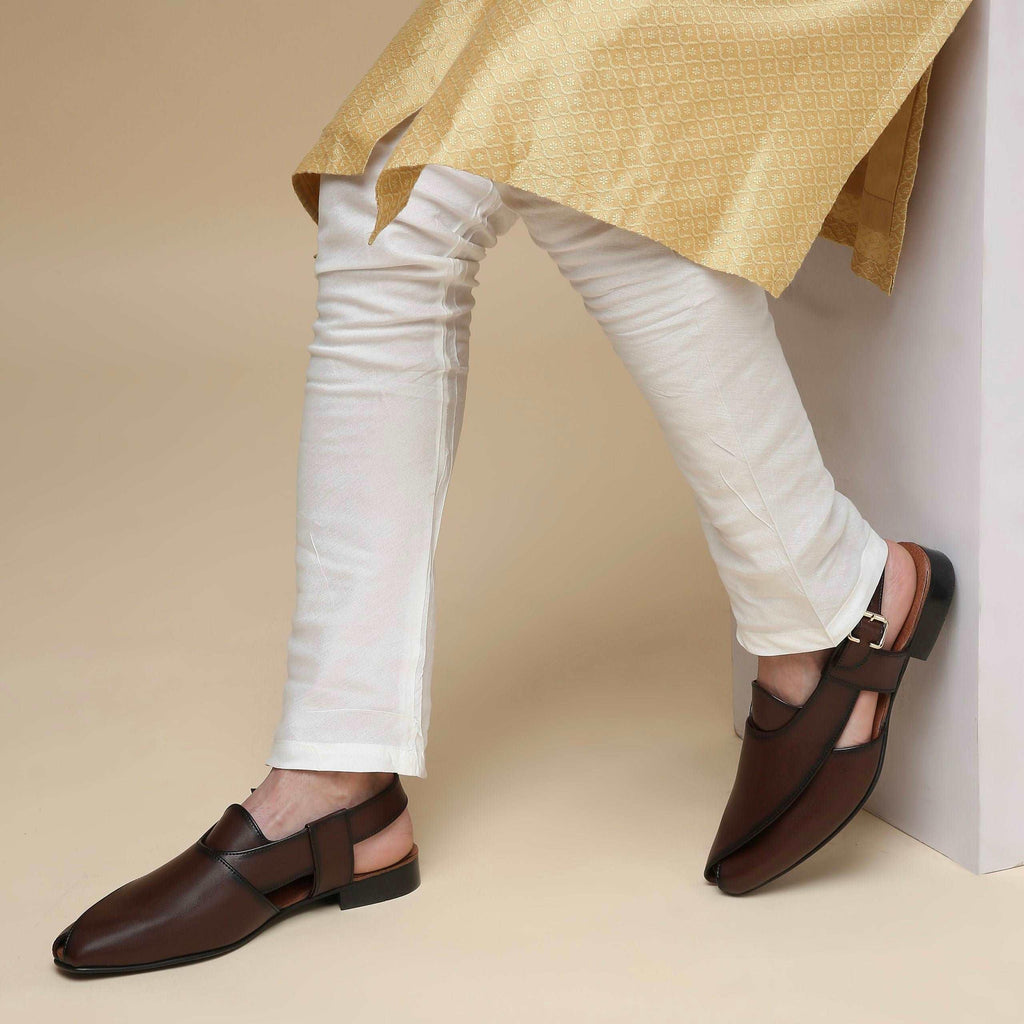 Peshawar | Tan Pathani Sandal - By Lusso