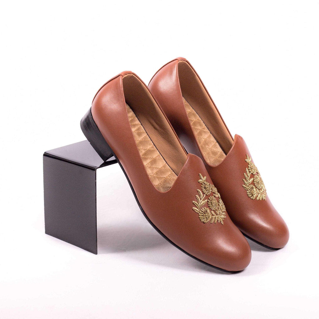 RANJA | LIGHT TAN ZARDOSI MOJDI - By Lusso