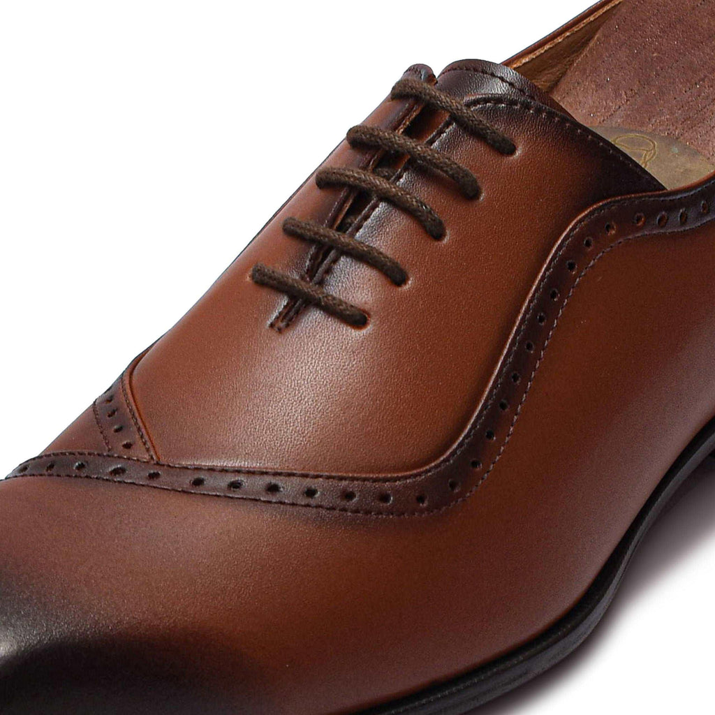 STALIN | TAN SQUARE TOE LACE UP - By Lusso