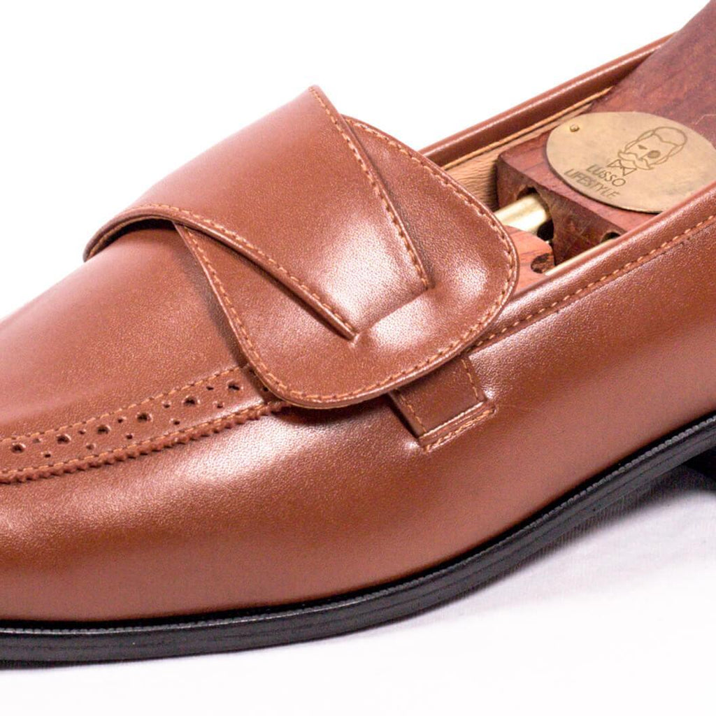 VICEROY - TAN BUTTERFLY SLIPON - By Lusso