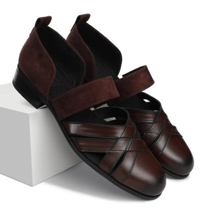 ETHNO | DARK TAN SANDAL SHOE - By Lusso