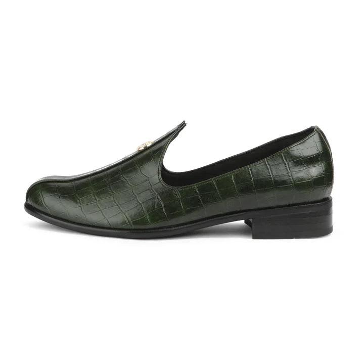 Elis - Brushoff Green Croco Signature Mojdi - By Lusso