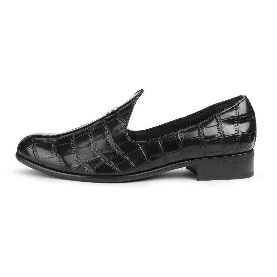 Elis - Black Croco Signature Mojdi - By Lusso